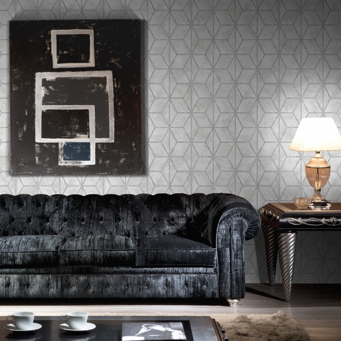 Papel Pintado Cubos con textura - TUMÍN 04 | MURAKE - 73044