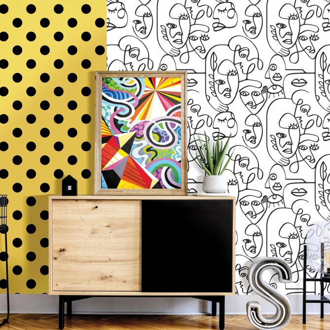 Papel Pintado Caras - DOBRADA 01 | MURAKE - 878366