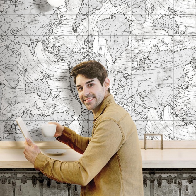 Papel Pintado Mapamundi - ITARIRI 01 | MURAKE - 878426