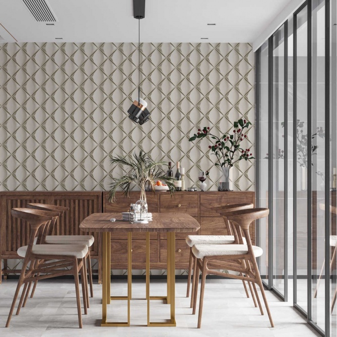 Papel Pintado Geométrico - SOLINGEN 02 | MURAKE - 878582