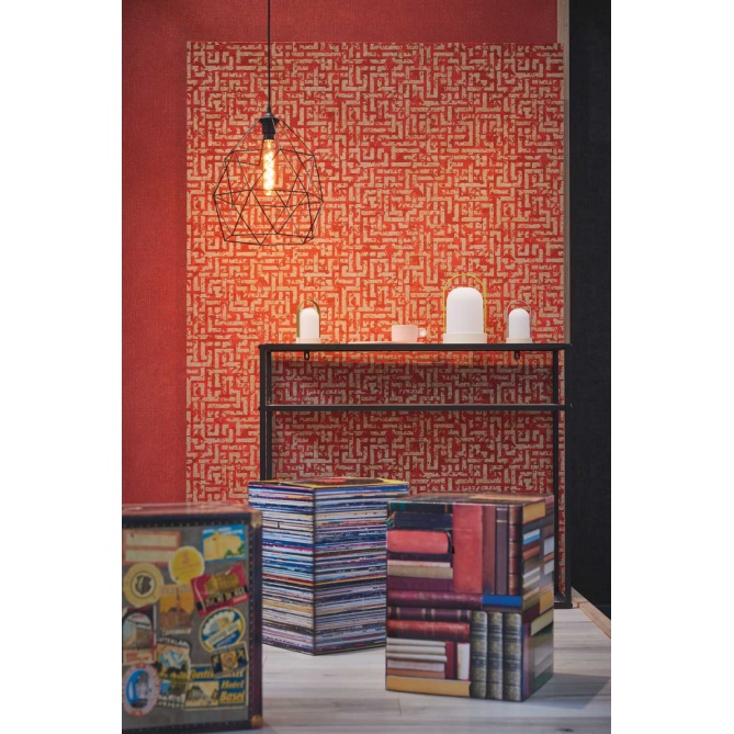 Papel Pintado Laberinto efecto envejecido - JENA 04 | MURAKE - 878614