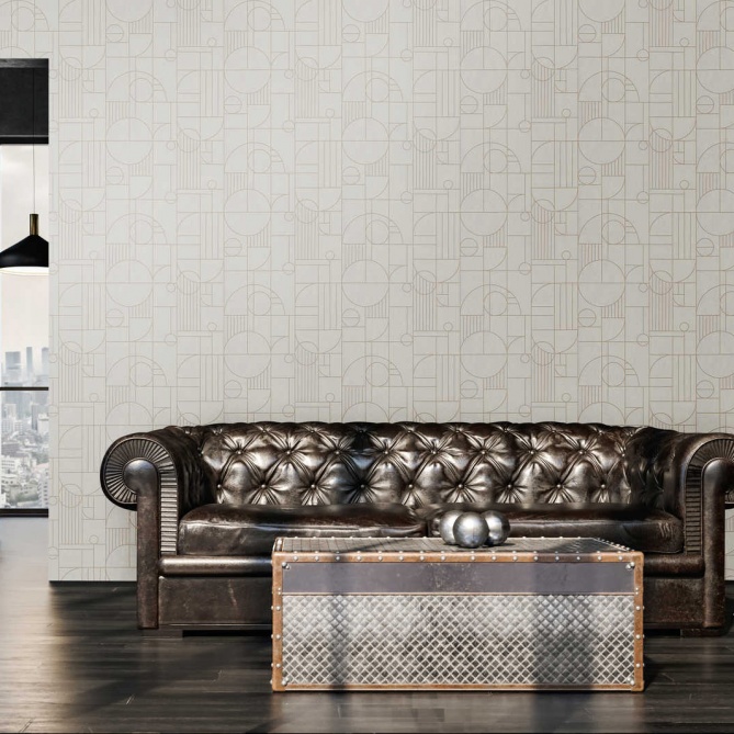 Papel Pintado Geométrico fondo manchado - COBLENZA 02 | MURAKE - 878637