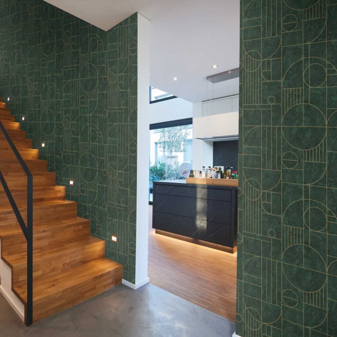 Papel Pintado Geométrico fondo manchado - COBLENZA 03 | MURAKE - 878638