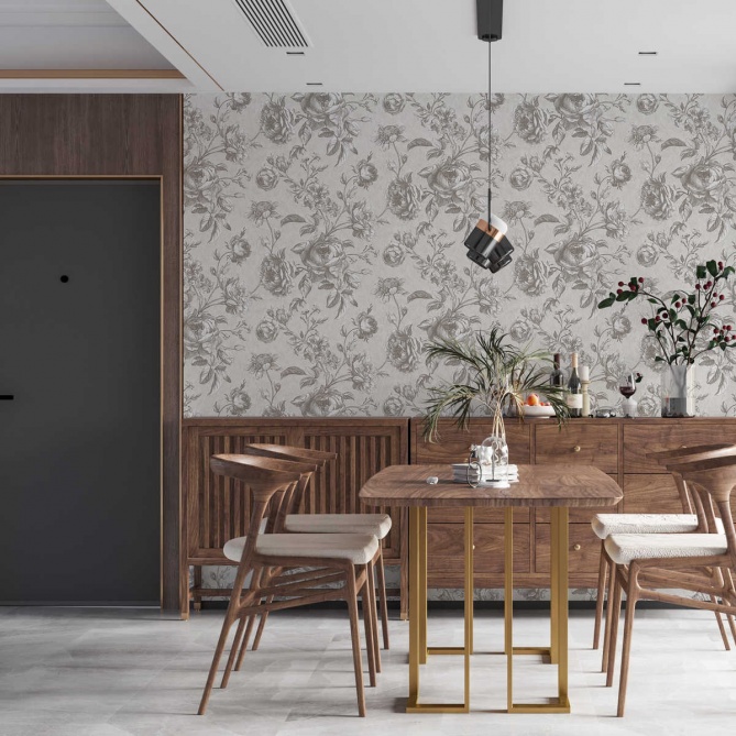 Papel Pintado Rosas - TREVERIS 01 | MURAKE - 878641