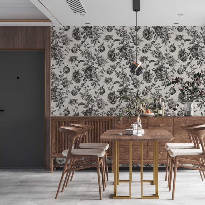 Papel Pintado Rosas - TREVERIS 02 | MURAKE - 878642