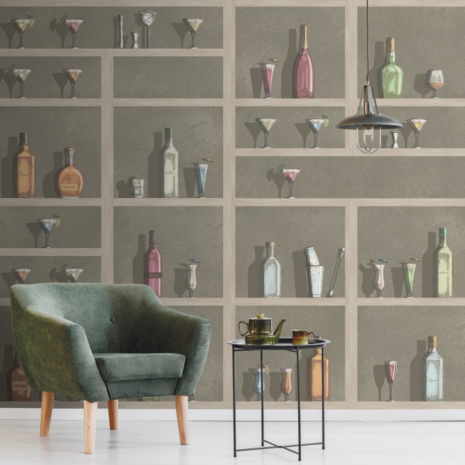 Mural Estantería cocktail - KEGUMS 01 | MURAKE - 73158