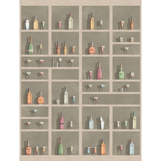 Mural Estantería cocktail - KEGUMS 01 | MURAKE - 73158