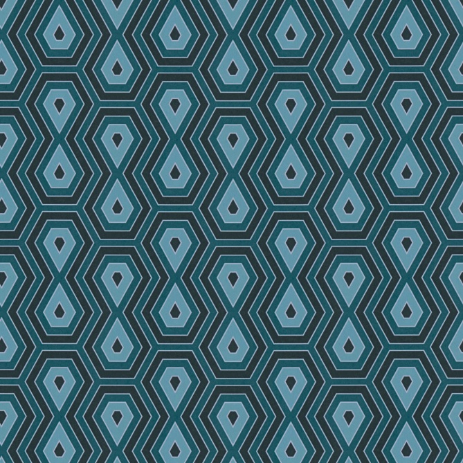 Papel Pintado Geométrico Retro - CLARENCE 02 | MURAKE - 878722