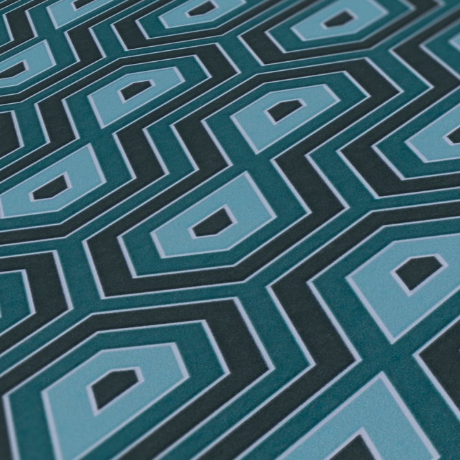 Papel Pintado Geométrico Retro - CLARENCE 02 | MURAKE - 878722