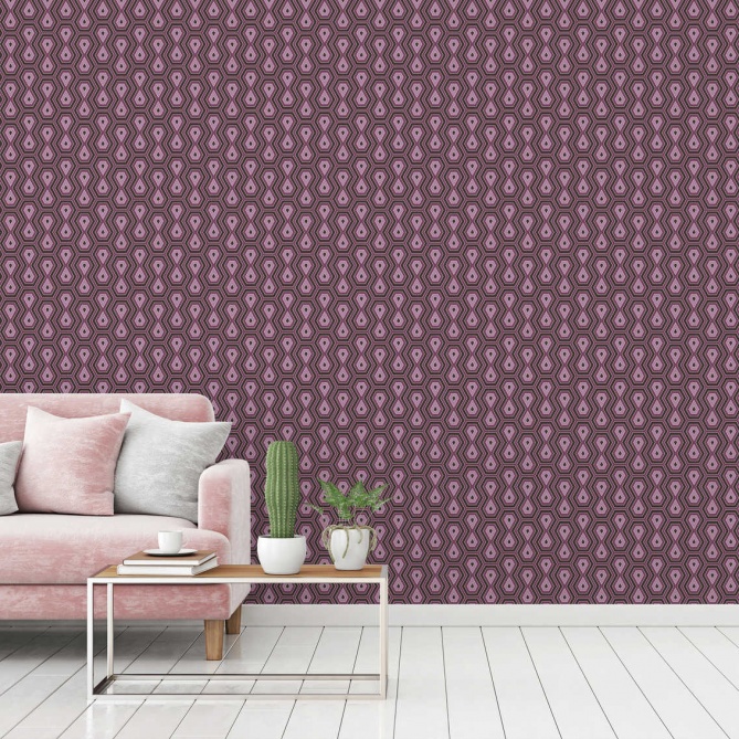 Papel Pintado Geométrico Retro - CLARENCE 03 | MURAKE - 878723