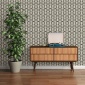 Papel Pintado Geométrico Retro - CLARENCE 05 | MURAKE - 878725