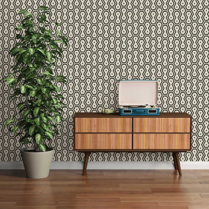 Papel Pintado Geométrico Retro - CLARENCE 05 | MURAKE - 878725