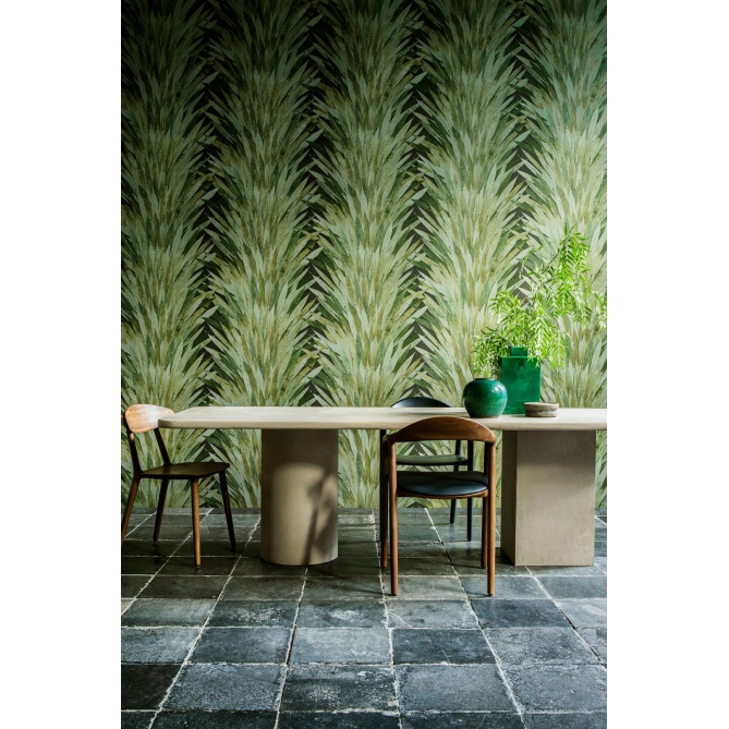 Papel Pintado Hojas de pandán en forma de abanico - SHABIKI 02 | MURAKE - 878902