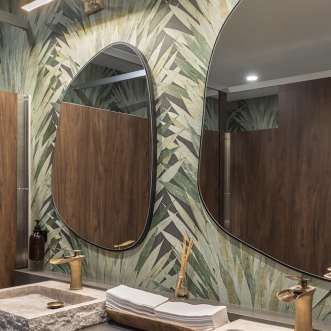 Papel Pintado Hojas de pandán en forma de abanico - SHABIKI 02 | MURAKE - 878902