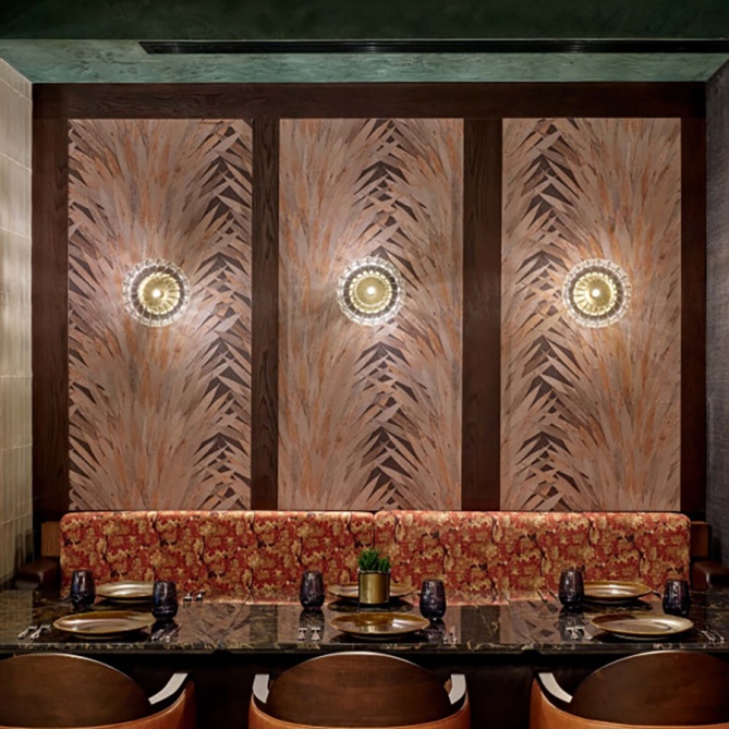 Papel Pintado Hojas de pandán en forma de abanico - SHABIKI 04 | MURAKE - 878904