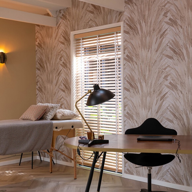 Papel Pintado Hojas de pandán en forma de abanico - SHABIKI 05 | MURAKE - 878905