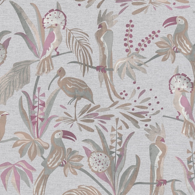 Papel Pintado Pájaros tropicales - BAMBA 01 | MURAKE - 83491