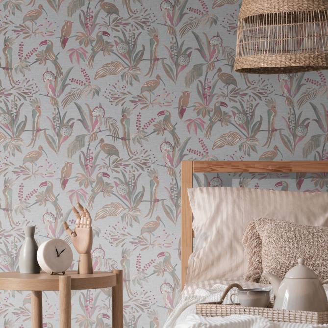 Papel Pintado Pájaros tropicales - BAMBA 01 | MURAKE - 83491