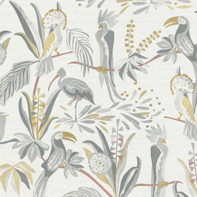 Papel Pintado Pájaros tropicales - BAMBA 04 | MURAKE - 83494