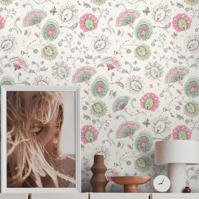 Papel Pintado Flores abstractas - BANKAS 01 | MURAKE - 83496