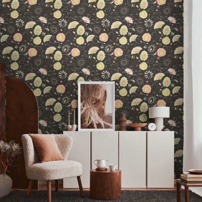 Papel Pintado Flores abstractas - BANKAS 02 | MURAKE - 83497