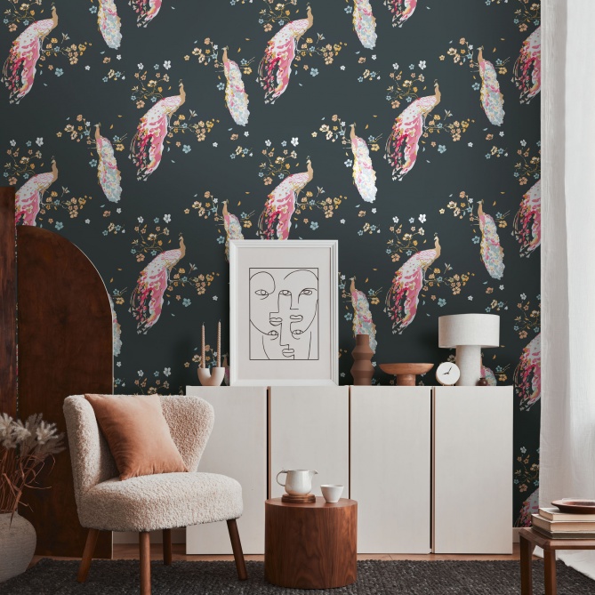 Papel Pintado Pavo real - SITAKILI 01 | MURAKE - 83531