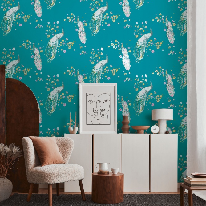 Papel Pintado Pavo real - SITAKILI 02 | MURAKE - 83532