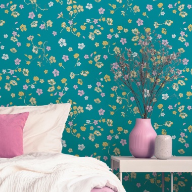Papel Pintado Floral moderno - YANFOLILA 02 | MURAKE - 83542