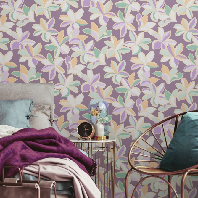 Papel Pintado Flores coloridas - SADIOLA 02 | MURAKE - 83547