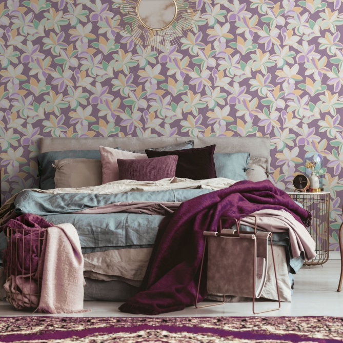 Papel Pintado Flores coloridas - SADIOLA 02 | MURAKE - 83547