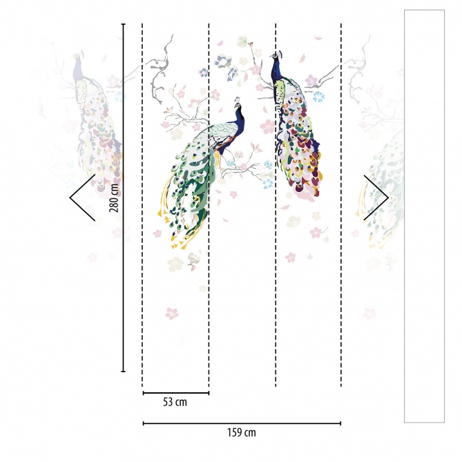 Mural Pavo real - HOMBORI 01 | MURAKE - 83561