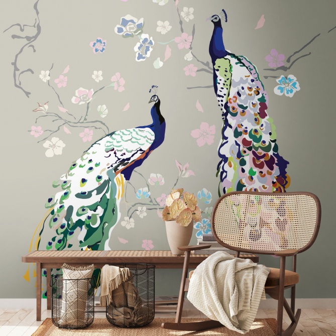 Mural Pavo real - HOMBORI 02 | MURAKE - 83562