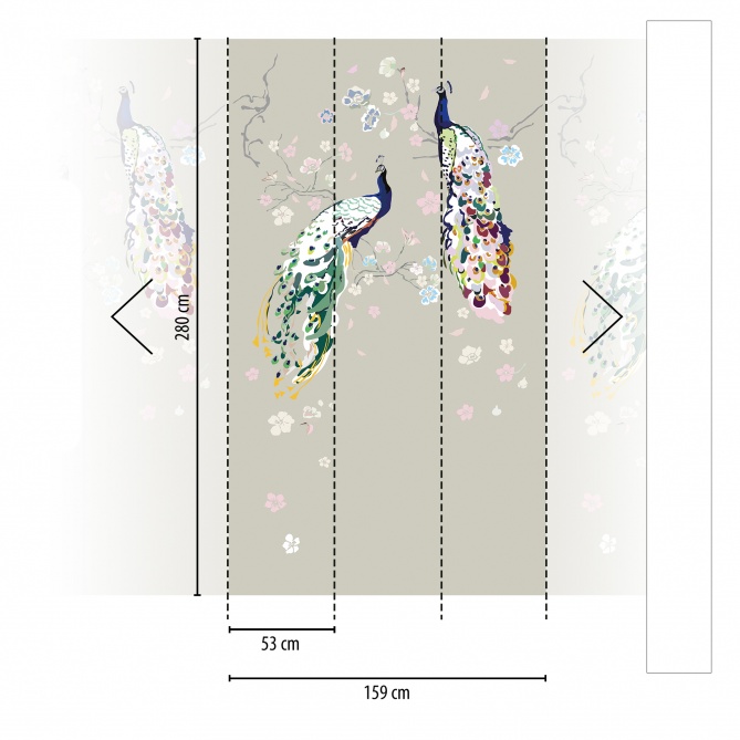 Mural Pavo real - HOMBORI 02 | MURAKE - 83562