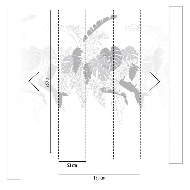 Mural Hojas de Palma - KATI 01 | MURAKE - 83564