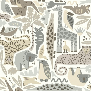 Papel Pintado Puzzle de la jungla - ZOVUTA 02 | MURAKE - 7030-32