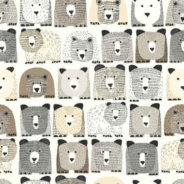 Papel Pintado Osos gráficos - ZINYAYA  | MURAKE - 7030-59