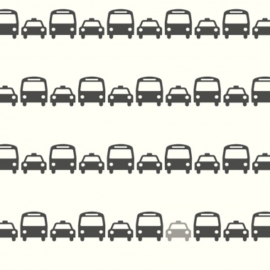 Papel Pintado Siluetas de taxis y autobuses - IOMPAR 01 | MURAKE - 7030-66