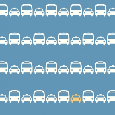 Papel Pintado Siluetas de taxis y autobuses - IOMPAR 02 | MURAKE - 7030-67