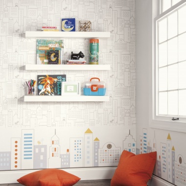 Papel Pintado Siluetas edificios - WASIKUNA 01 | MURAKE - 7030-76