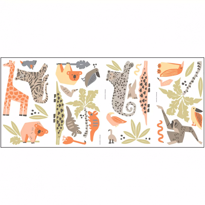 Sticker Animales de la selva - UYAKUNA  | MURAKE - 7030-95