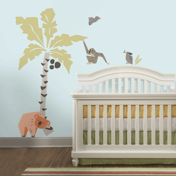 Sticker Palmera y animales gigantes - MAKIPANPA  | MURAKE - 7030-97