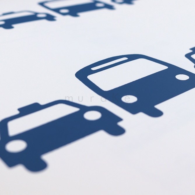 Papel Pintado Siluetas de taxis y autobuses - IOMPAR 03 | MURAKE - 7030-68