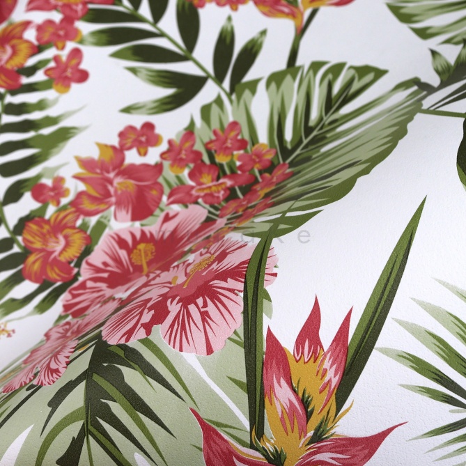 Papel Pintado Hojas y flores tropicales - ANORI 01 | MURAKE - 7020-25