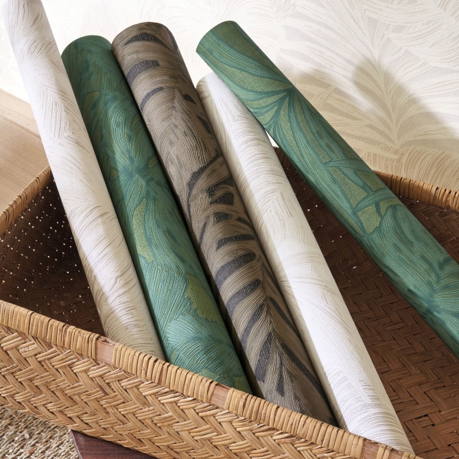 Papel Pintado Hojas de palma y monstera - BOACO 02 | MURAKE - 83652