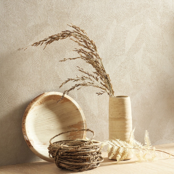 Papel Pintado Hojas acanaladas - MANAGUA 04 | MURAKE - 83664