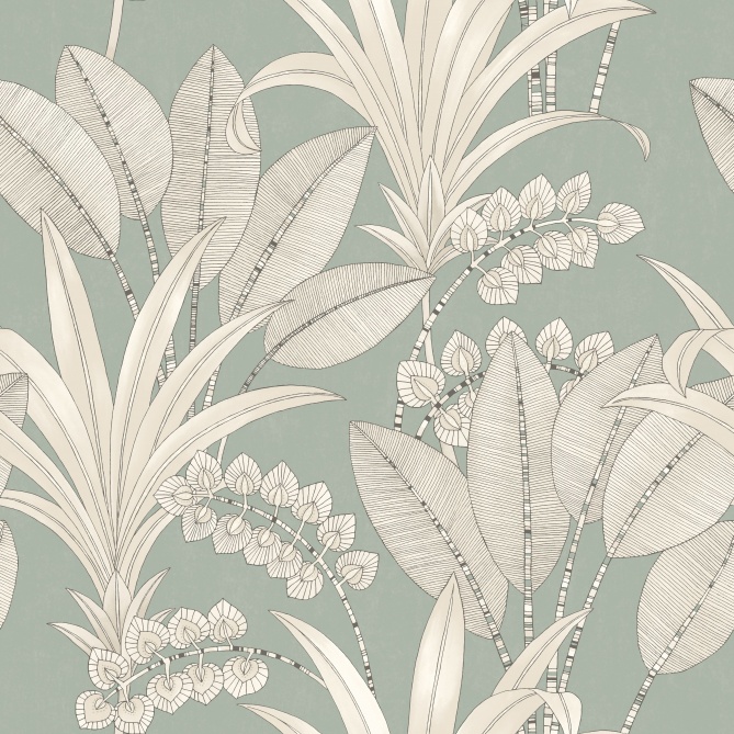 Papel Pintado Palmas y follajes étnicas - RIVAS 04 | MURAKE - 83694
