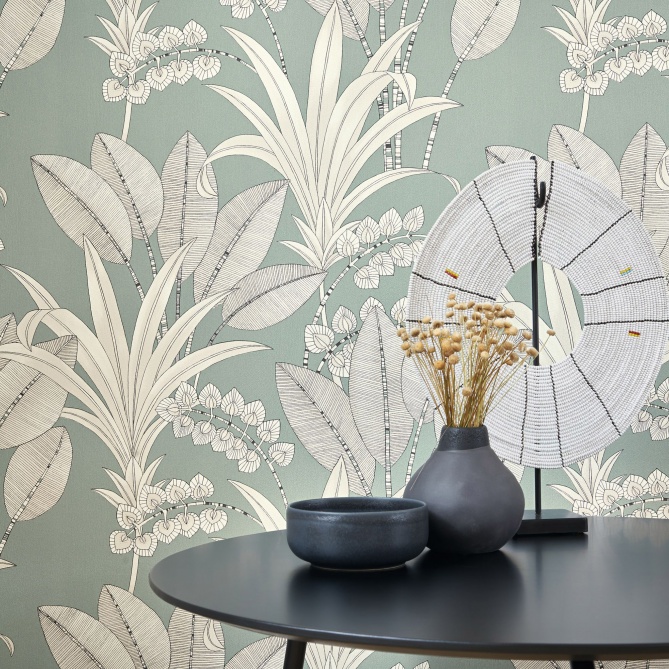 Papel Pintado Palmas y follajes étnicas - RIVAS 04 | MURAKE - 83694
