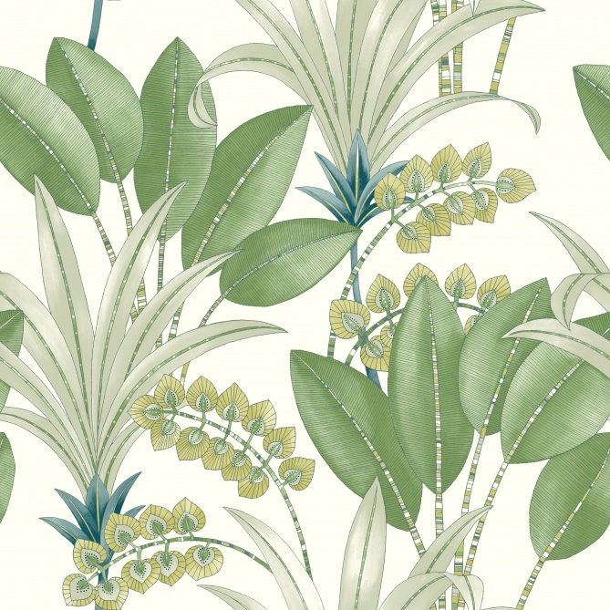 Papel Pintado Palmas y follajes étnicas - RIVAS 05 | MURAKE - 83695