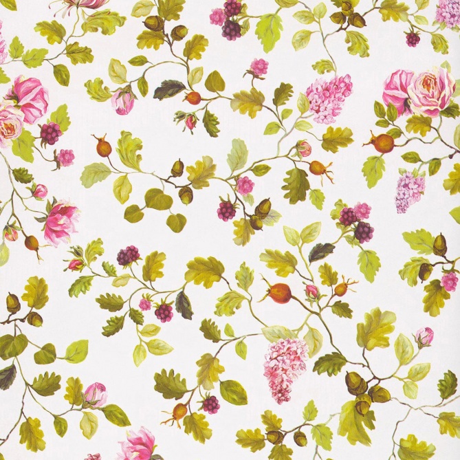 Papel Pintado Enredadera hojas y flores - ROSLINA 01 | MURAKE - 7022-56