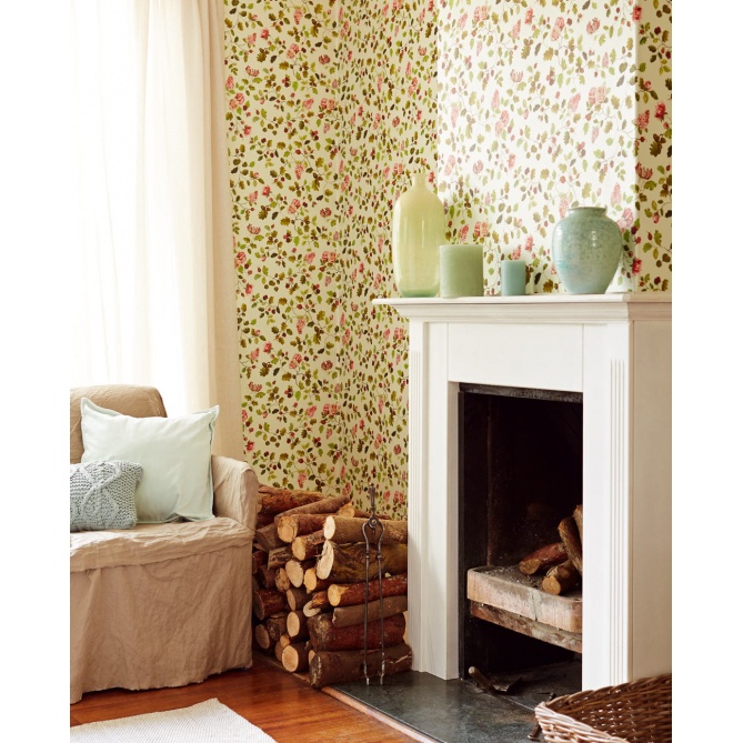 Papel Pintado Enredadera hojas y flores - ROSLINA 01 | MURAKE - 7022-56